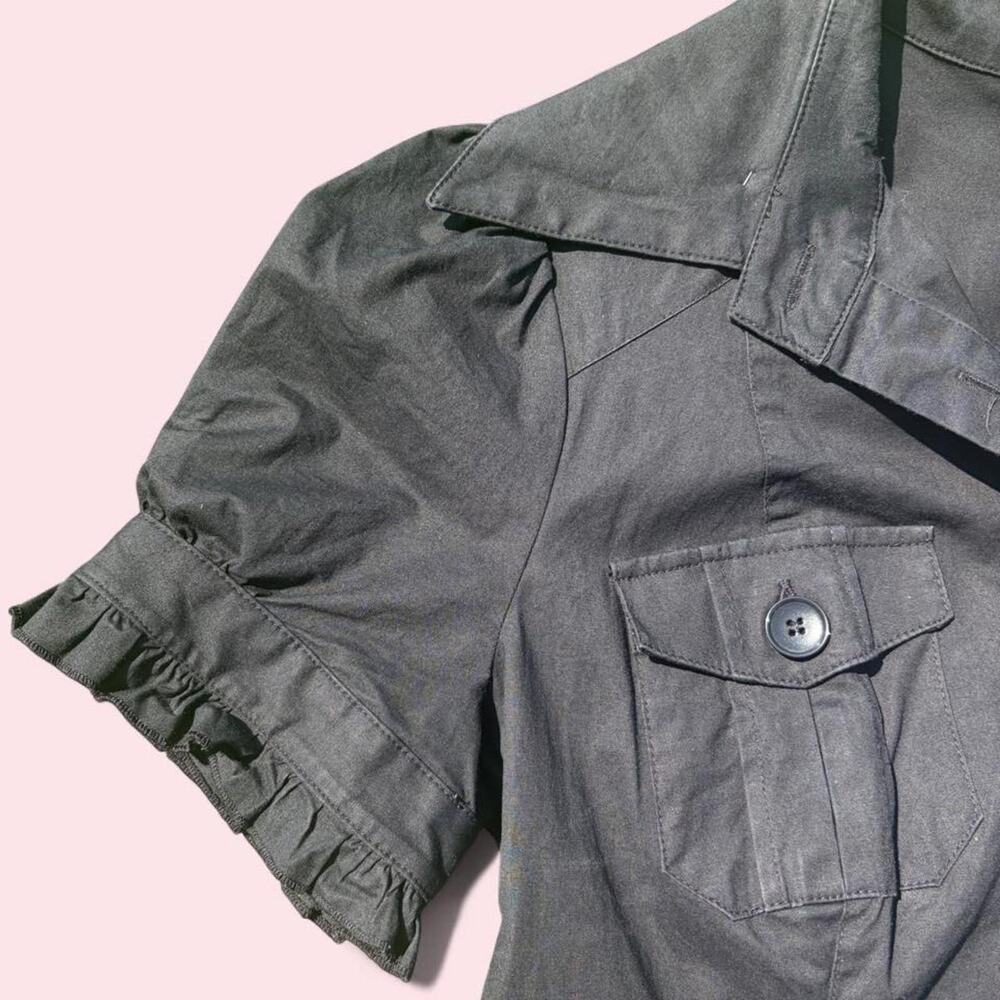 2bbe black ruffled utility dress - Picture 3 of 7
